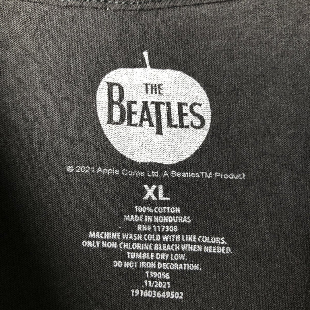 THE BEATLES Band T-shirt, Band T, Men's XL size cotton black type Vintage Second Hand
