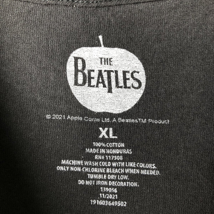 THE BEATLES Band T-shirt, Band T, Men's XL size cotton black type Vintage Second Hand