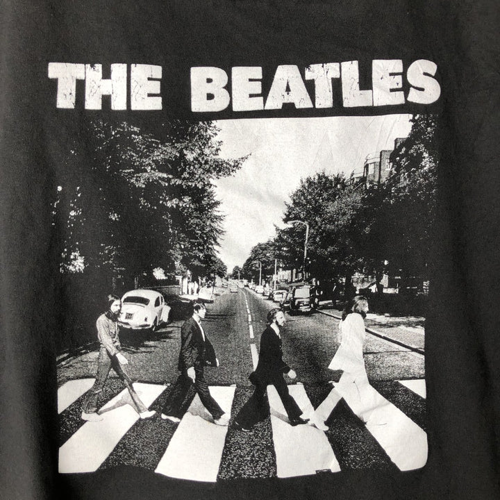 THE BEATLES Band T-shirt, Band T, Men's XL size cotton black type Vintage Second Hand