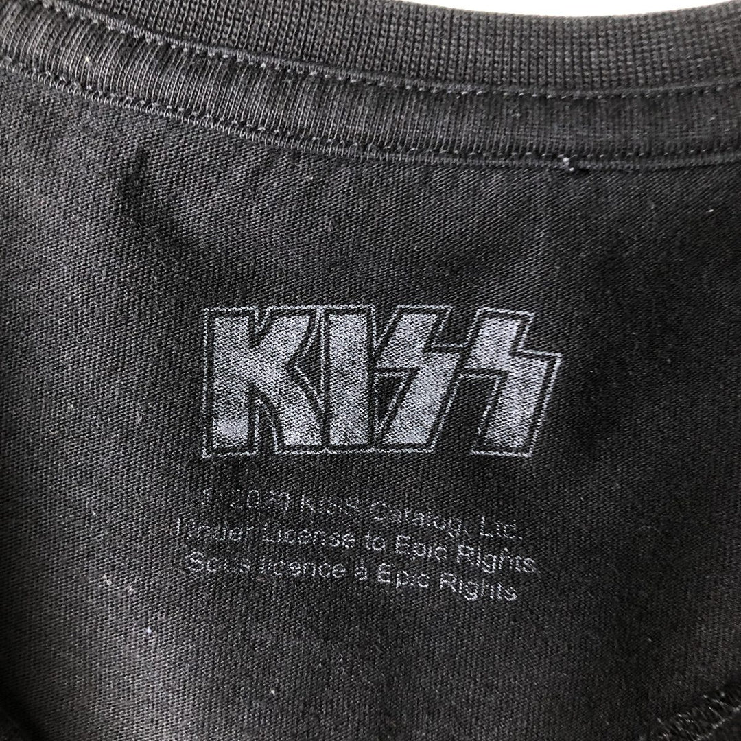 KISS Band T-shirt, Men's M size unclear black type Vintage Second Hand