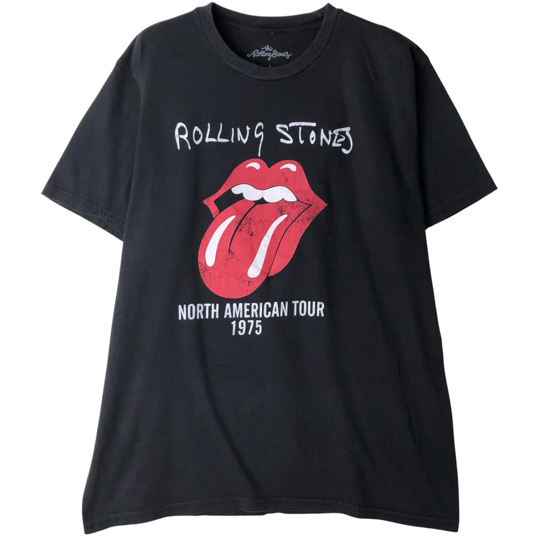 The Rolling Stones Band T-shirt, Band T, Men's L size cotton black type Vintage Second Hand