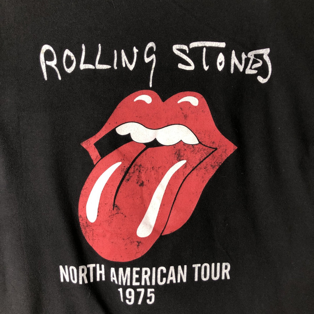 The Rolling Stones Band T-shirt, Band T, Men's L size cotton black type Vintage Second Hand