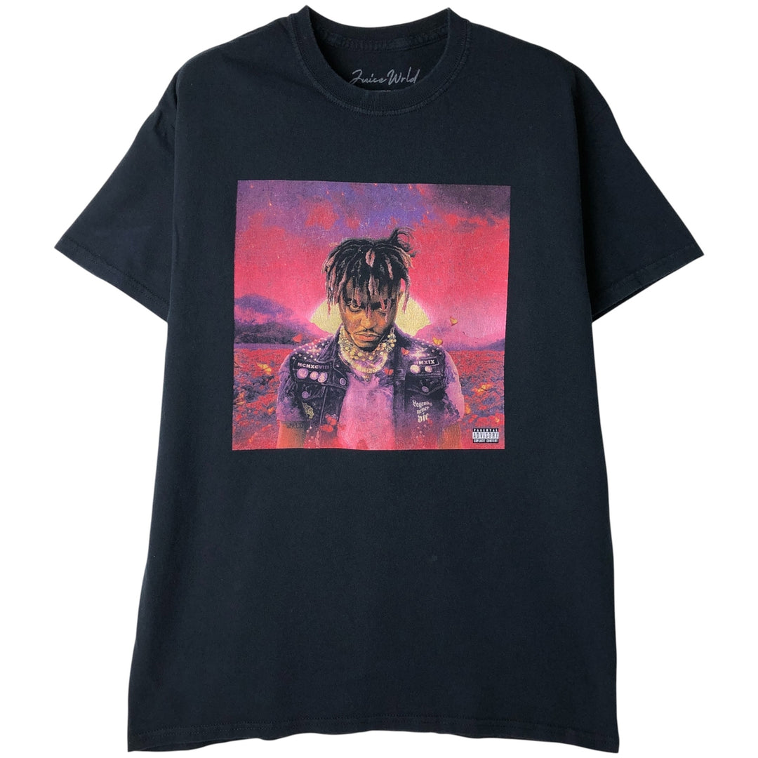 JUICE WRLD Rap T-shirt, Men's Size Medium cotton black type Vintage Second Hand