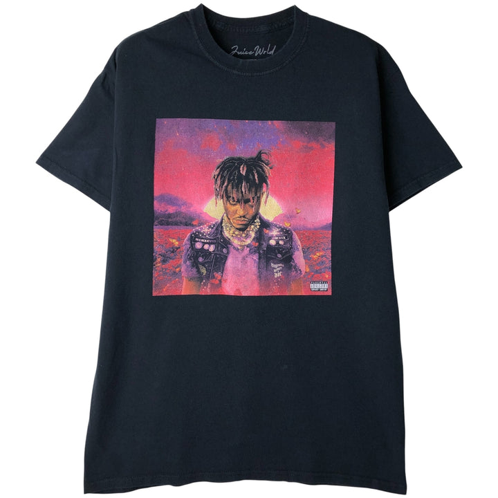 JUICE WRLD Rap T-shirt, Men's Size Medium cotton black type Vintage Second Hand