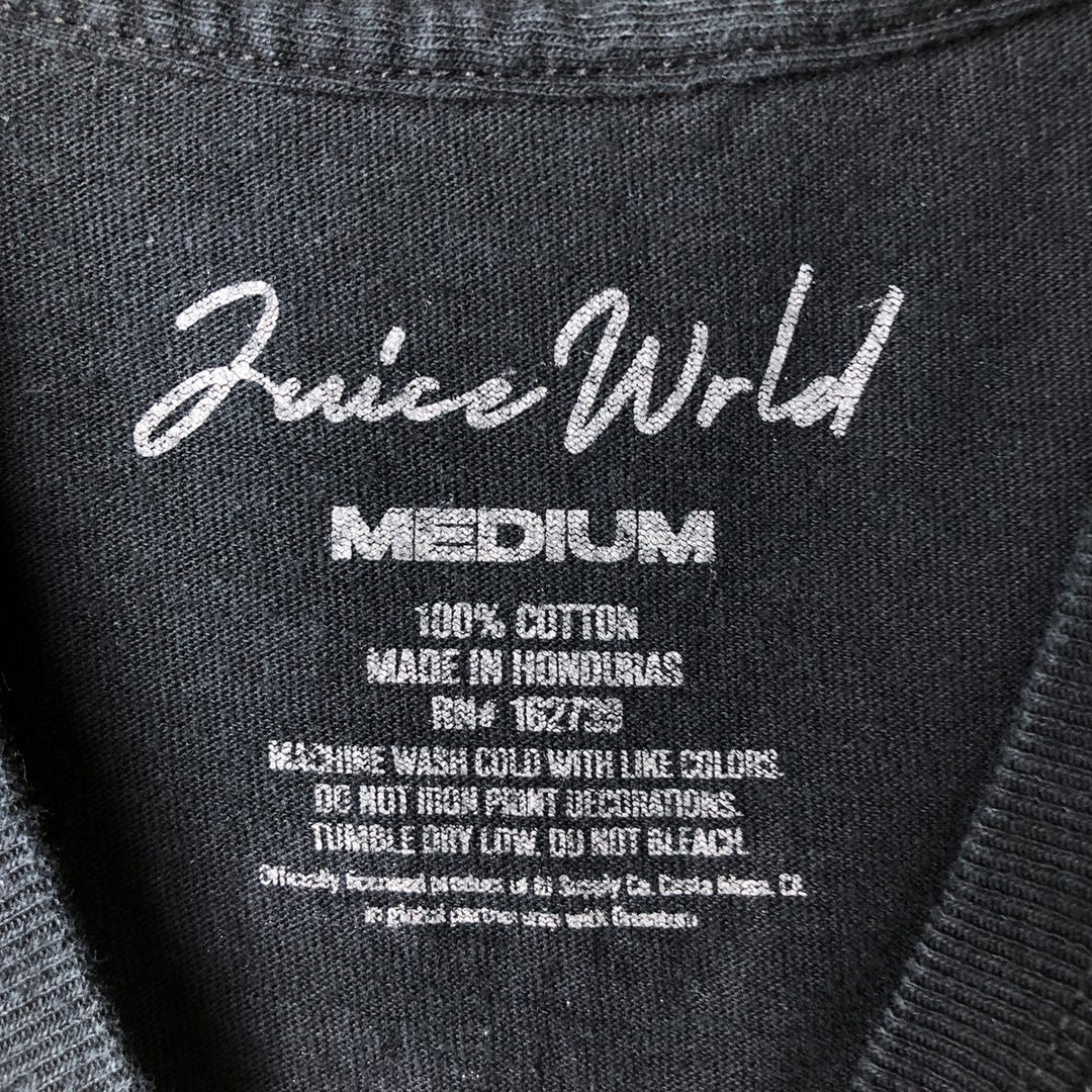JUICE WRLD Rap T-shirt, Men's Size Medium cotton black type Vintage Second Hand