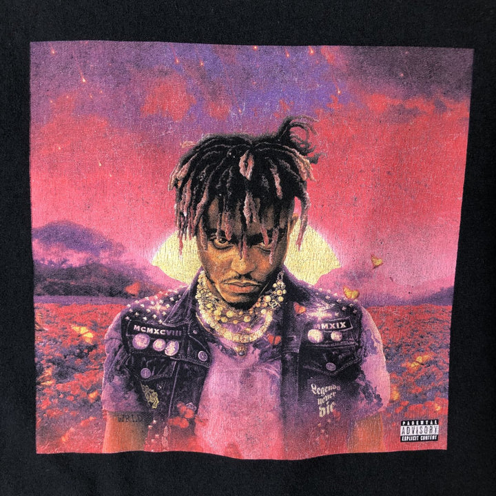 JUICE WRLD Rap T-shirt, Men's Size Medium cotton black type Vintage Second Hand