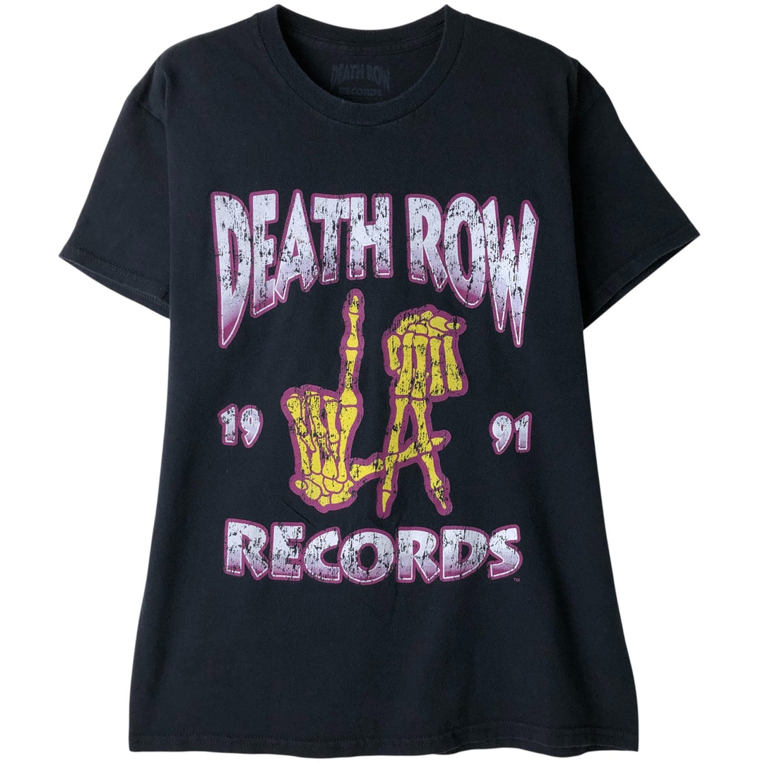 DEATH ROW RECORDS Rap T-shirt, Men's Size M cotton black type Vintage Second Hand