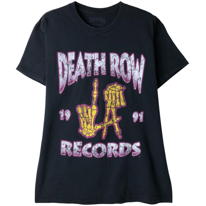 DEATH ROW RECORDS Rap T-shirt, Men's Size M cotton black type Vintage Second Hand