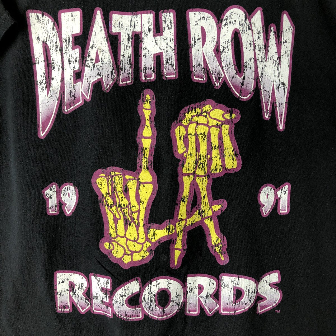 DEATH ROW RECORDS Rap T-shirt, Men's Size M cotton black type Vintage Second Hand