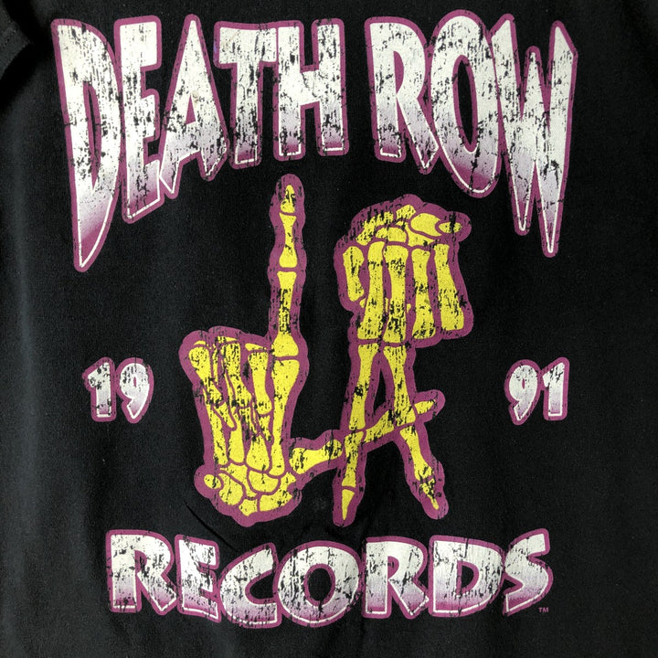DEATH ROW RECORDS Rap T-shirt, Men's Size M cotton black type Vintage Second Hand