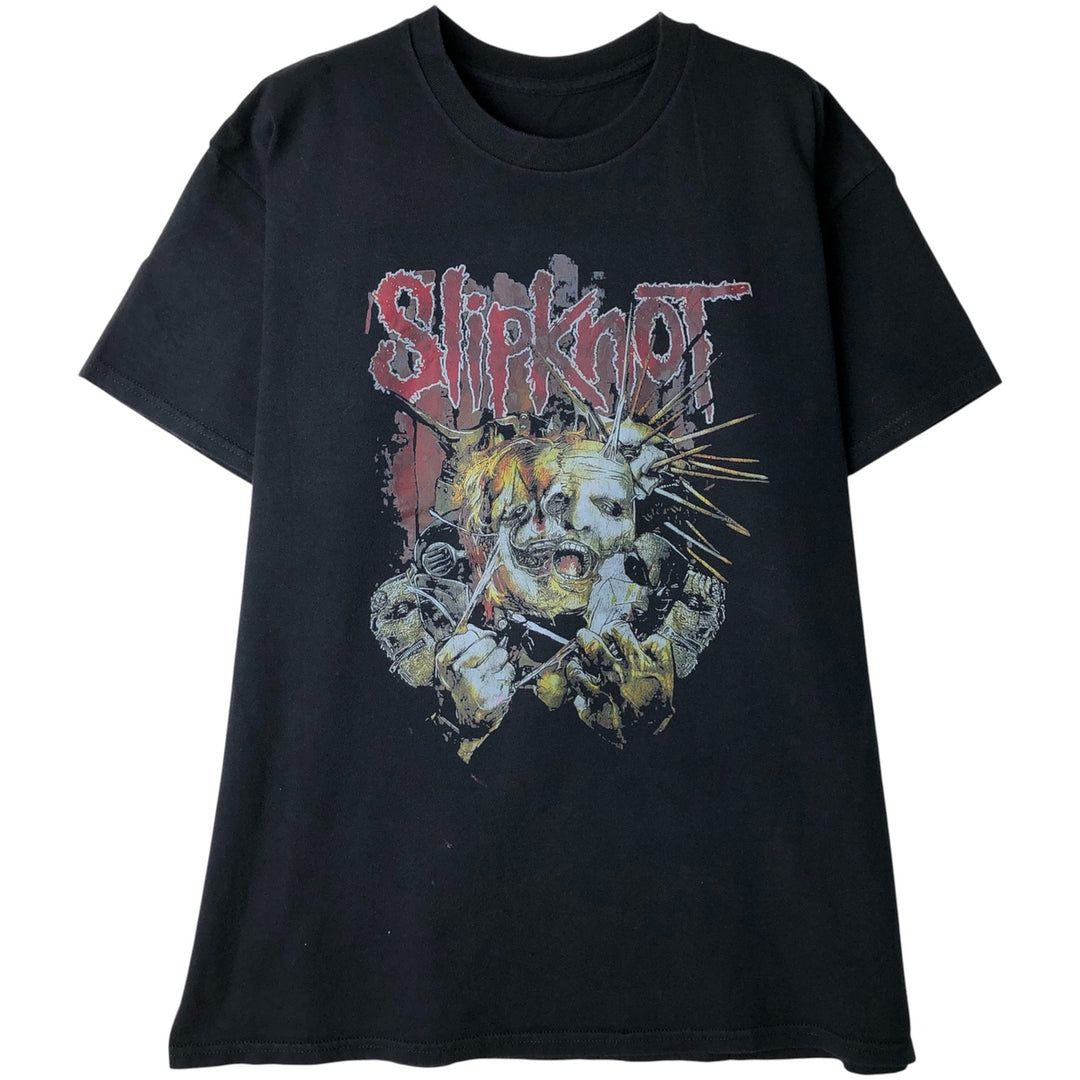 SLIPKNOT Slipknot Band T-shirt, Band T, Men's M size unclear black type Vintage Second Hand