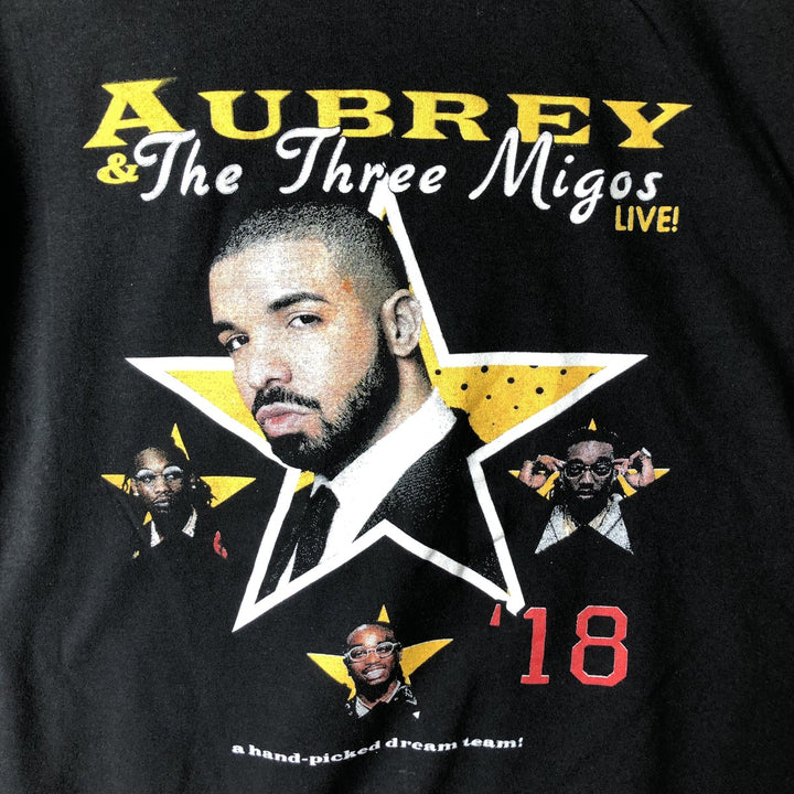 Gildan Drake Migos Rap T-Shirt, Men's XL cotton black type Vintage Second Hand