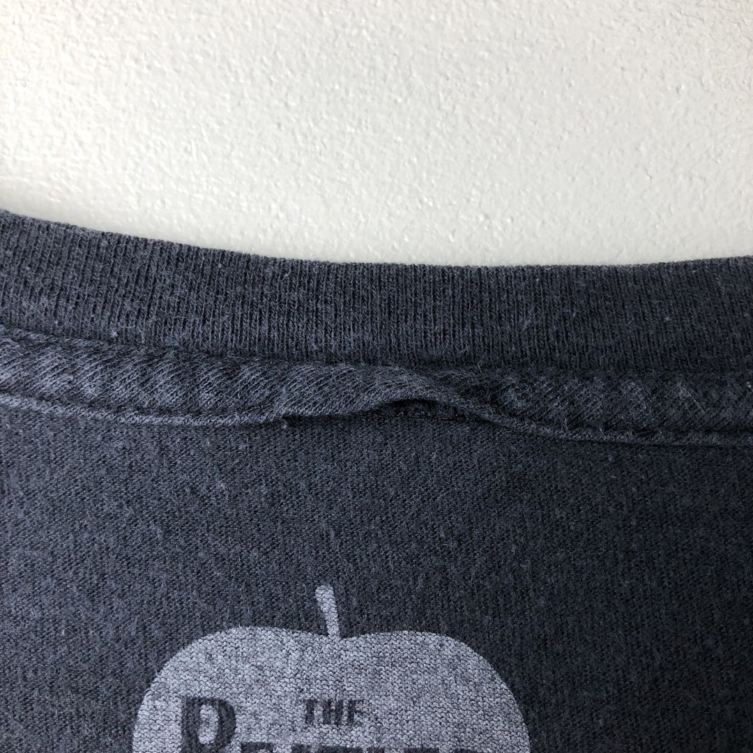 THE BEATLES Band T-shirt, Men's L size cotton black type Vintage Second Hand