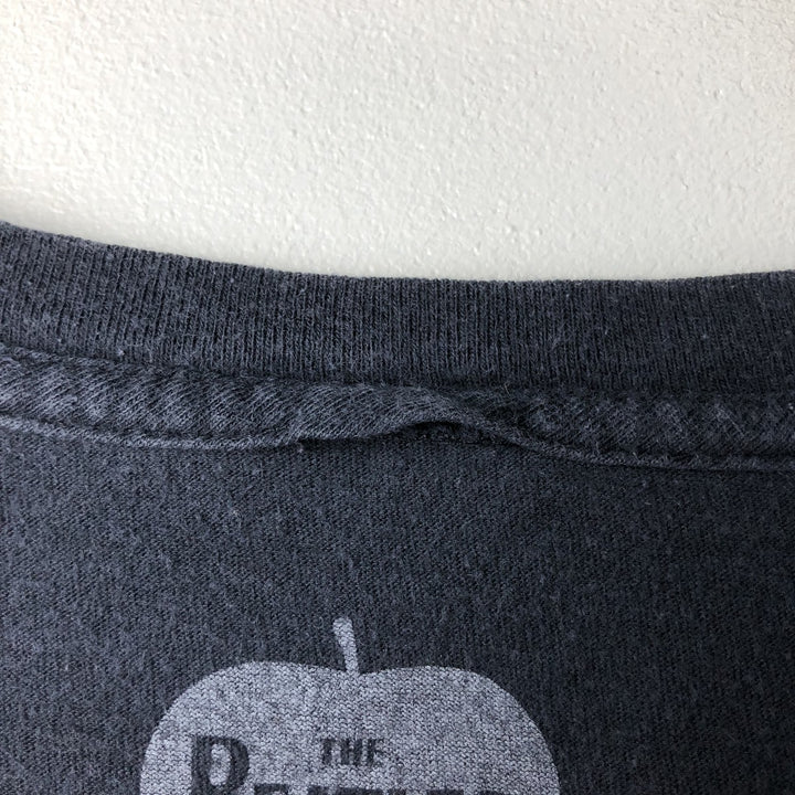 THE BEATLES Band T-shirt, Men's L size cotton black type Vintage Second Hand