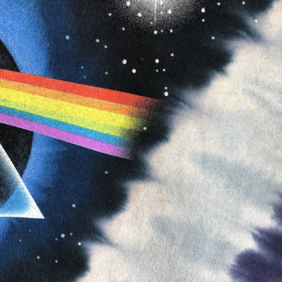 LIQID BLUE PINK FLOYD Pink Floyd Tie-Dye Pattern Band T-Shirt, Men's Size L cotton black type Vintage Second Hand