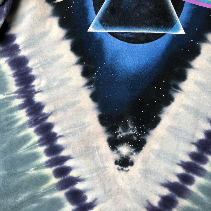 LIQID BLUE PINK FLOYD Pink Floyd Tie-Dye Pattern Band T-Shirt, Men's Size L cotton black type Vintage Second Hand