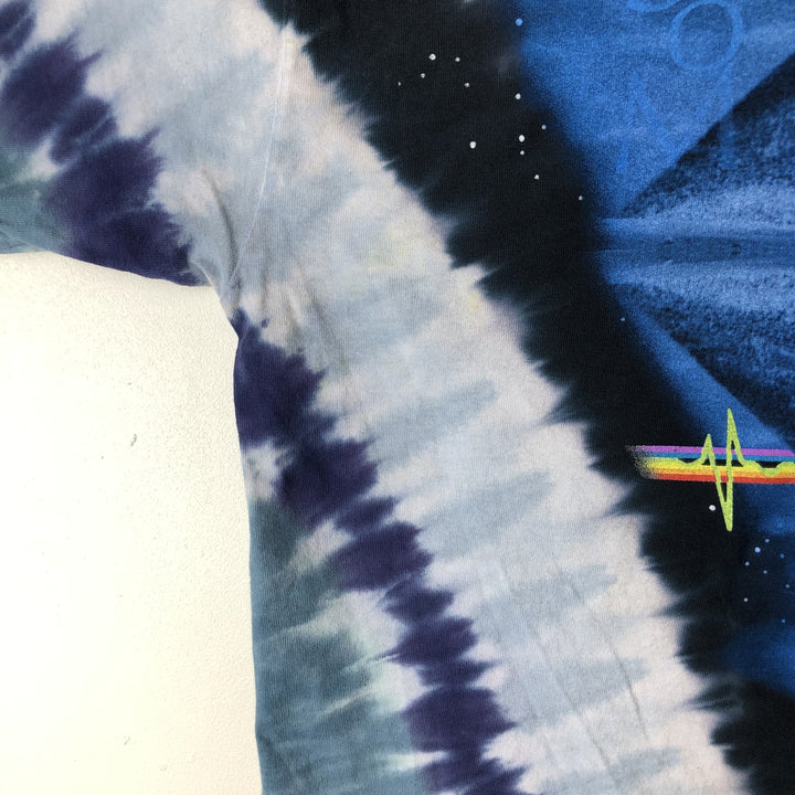 LIQID BLUE PINK FLOYD Pink Floyd Tie-Dye Pattern Band T-Shirt, Men's Size L cotton black type Vintage Second Hand