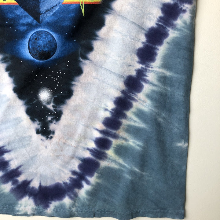 LIQID BLUE PINK FLOYD Pink Floyd Tie-Dye Pattern Band T-Shirt, Men's Size L cotton black type Vintage Second Hand