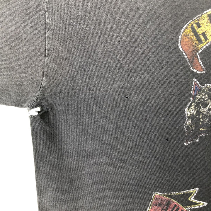 Hanes Guns N' Roses Skull Pattern Band T-Shirt, Men's Size Medium cotton black type Vintage Second Hand