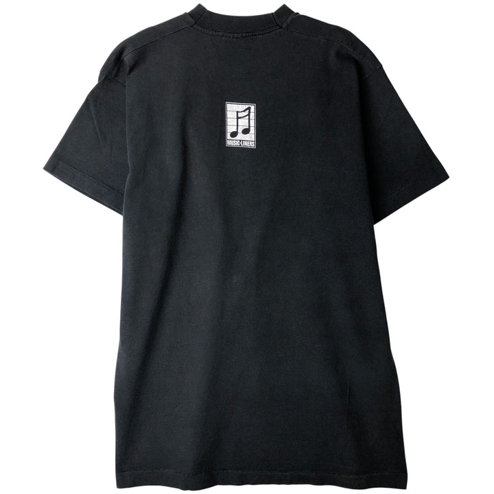 Band T-shirt, Made in USA, Men's Size L cotton black type Vintage Second Hand