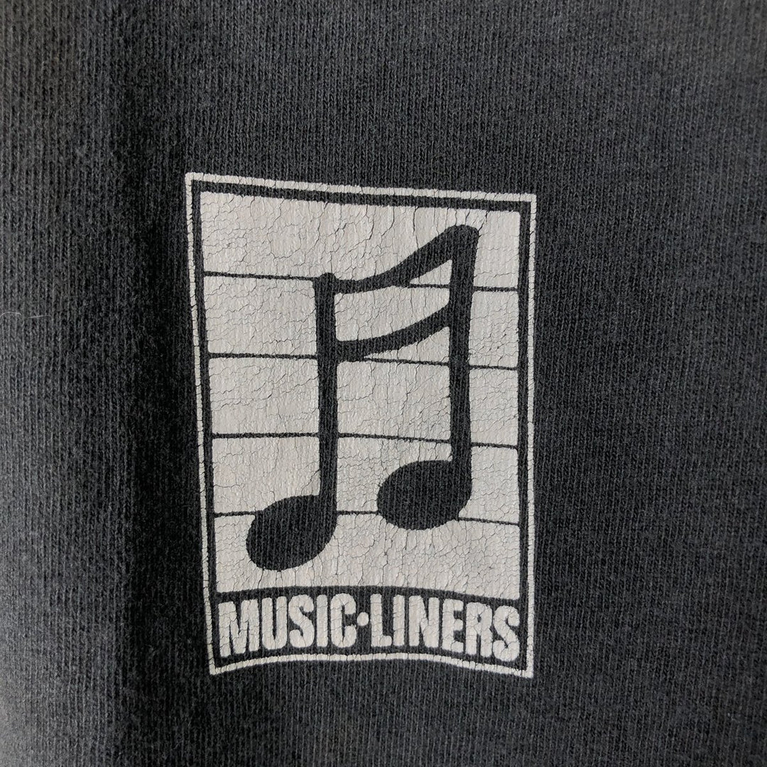 Band T-shirt, Made in USA, Men's Size L cotton black type Vintage Second Hand