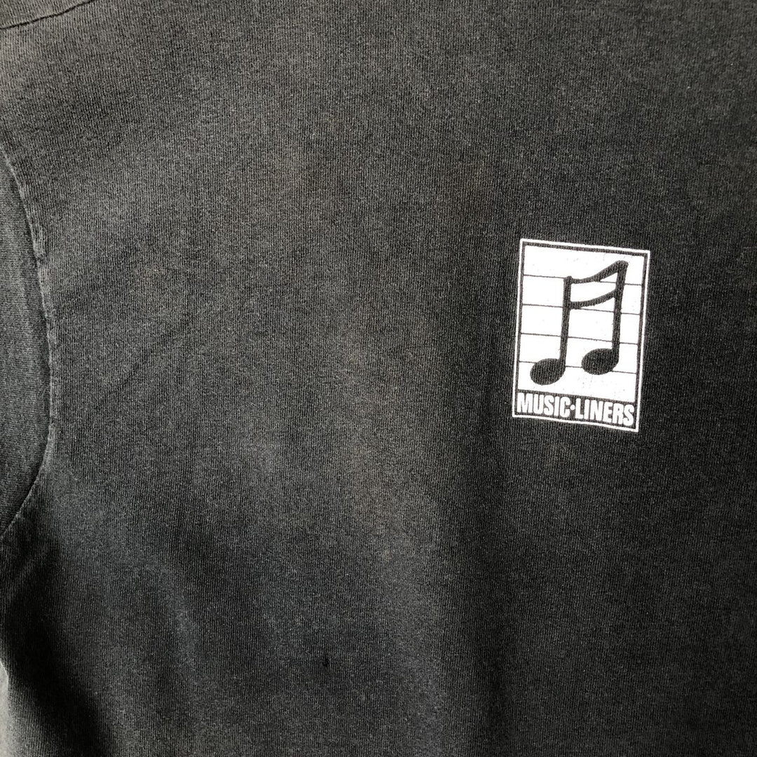 Band T-shirt, Made in USA, Men's Size L cotton black type Vintage Second Hand