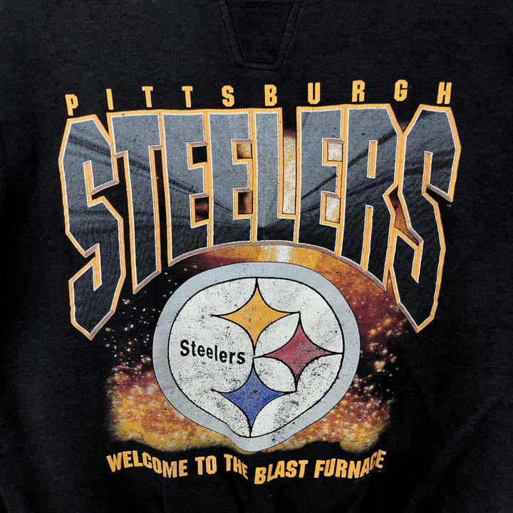 Vintage 90'S Starter NFL Pittsburgh Steelers Printed Sweatshirt, Men's Size XL cotton black type Vintage Second Hand