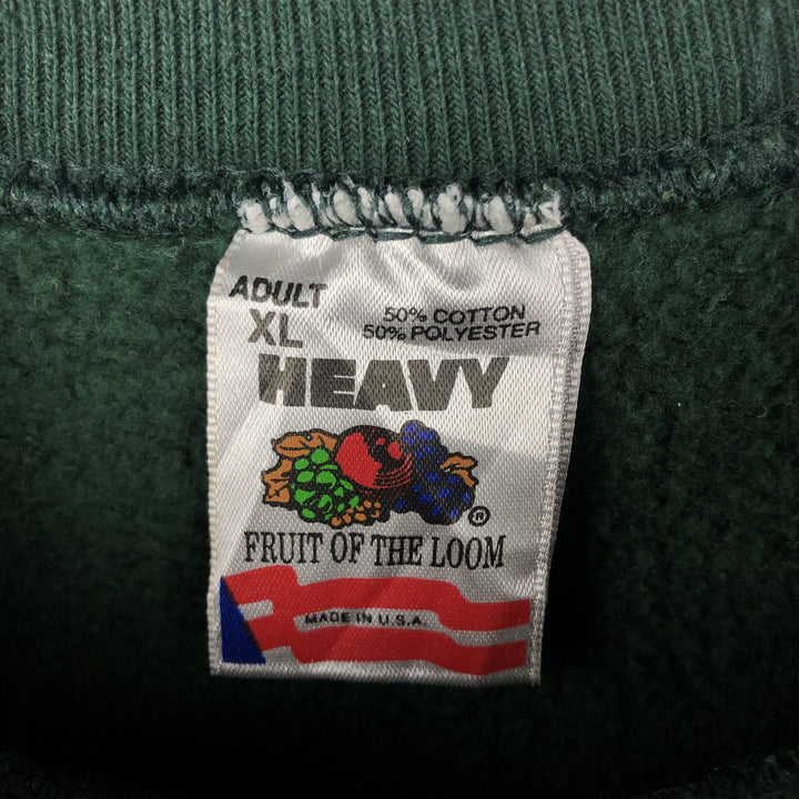 90'S Fruit of the Loom Green Bay Packers Logo Sweatshirt, Made in USA, Men's XL, Vintage cotton Green type dark green Vintage Second Hand
