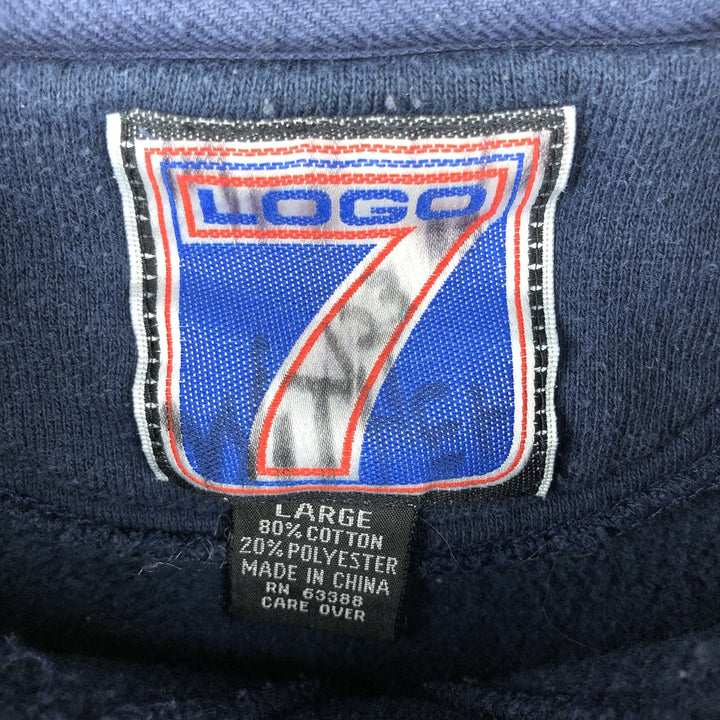 Vintage '90'S Logo Seven NFL Dallas Cowboys Print Sweatshirt, Men's Size Large cotton navy blue type Vintage Second Hand
