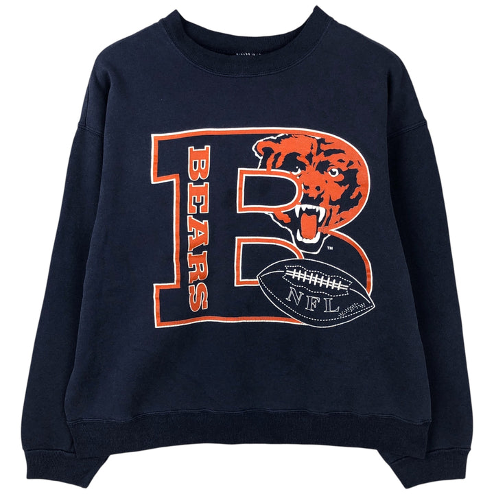 Vintage 90'S Hanes NFL Chicago Bears print sweatshirt, size XL, men's cotton navy blue type Vintage Second Hand