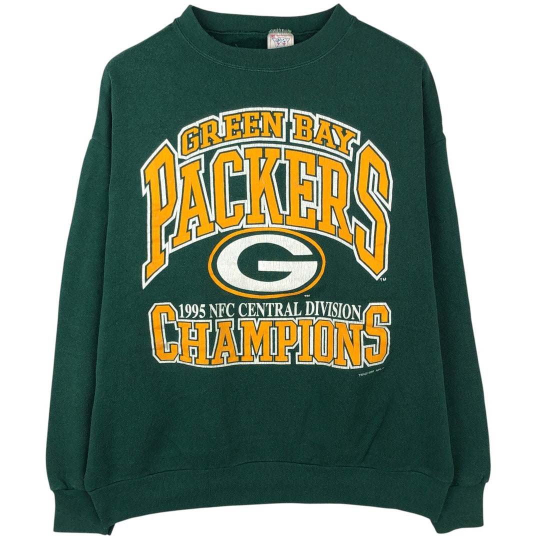 Vintage Delta Green Bay Packers logo sweatshirt, Made in USA, Men's XL polyester Green type dark green Vintage Second Hand