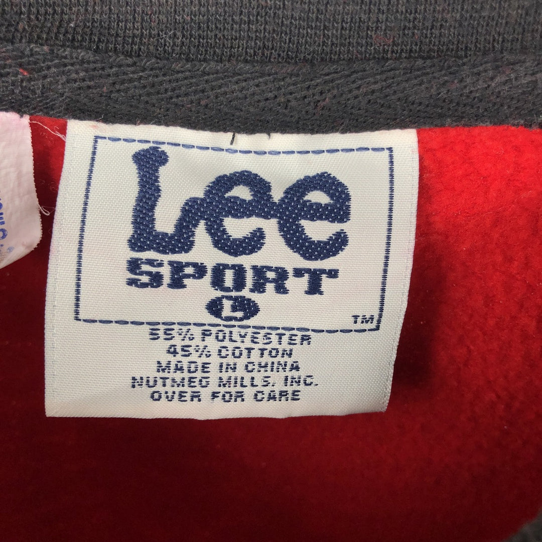 Vintage 90'S Lee NBA Chicago Bulls print sweatshirt, size L, men's polyester red type Vintage Second Hand