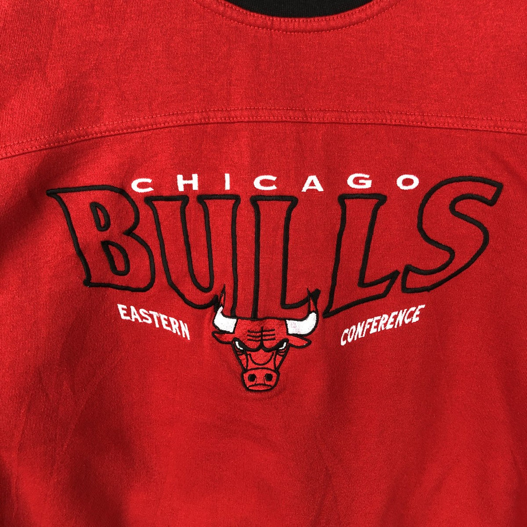 Vintage 90'S Lee NBA Chicago Bulls print sweatshirt, size L, men's polyester red type Vintage Second Hand