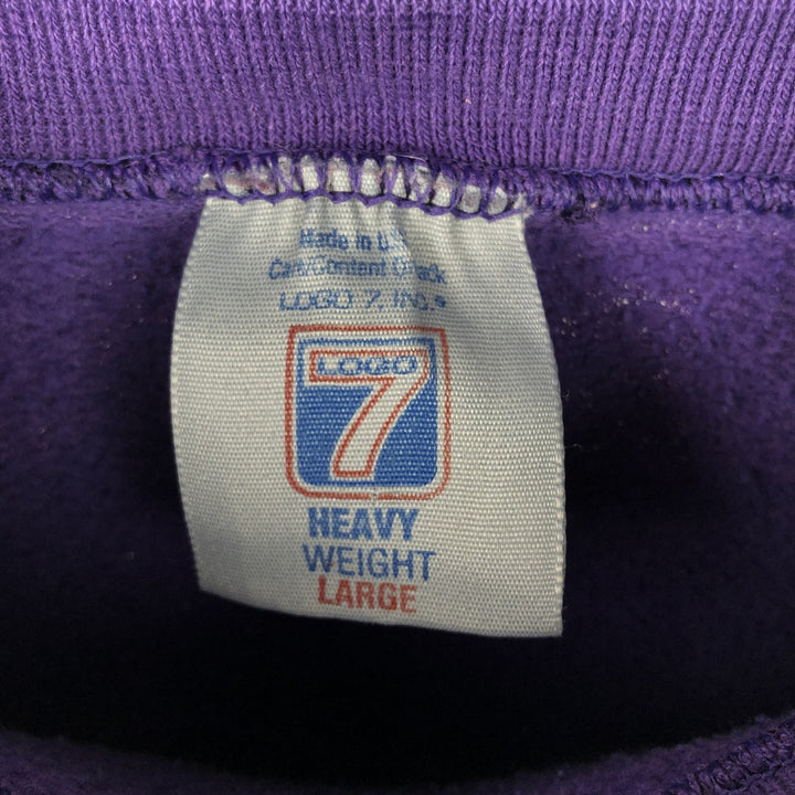 Vintage 90'S LOGO 7. INC. Los Angeles Lakers sweatshirt, Made in USA, Men's Size L cotton purple type Vintage Second Hand