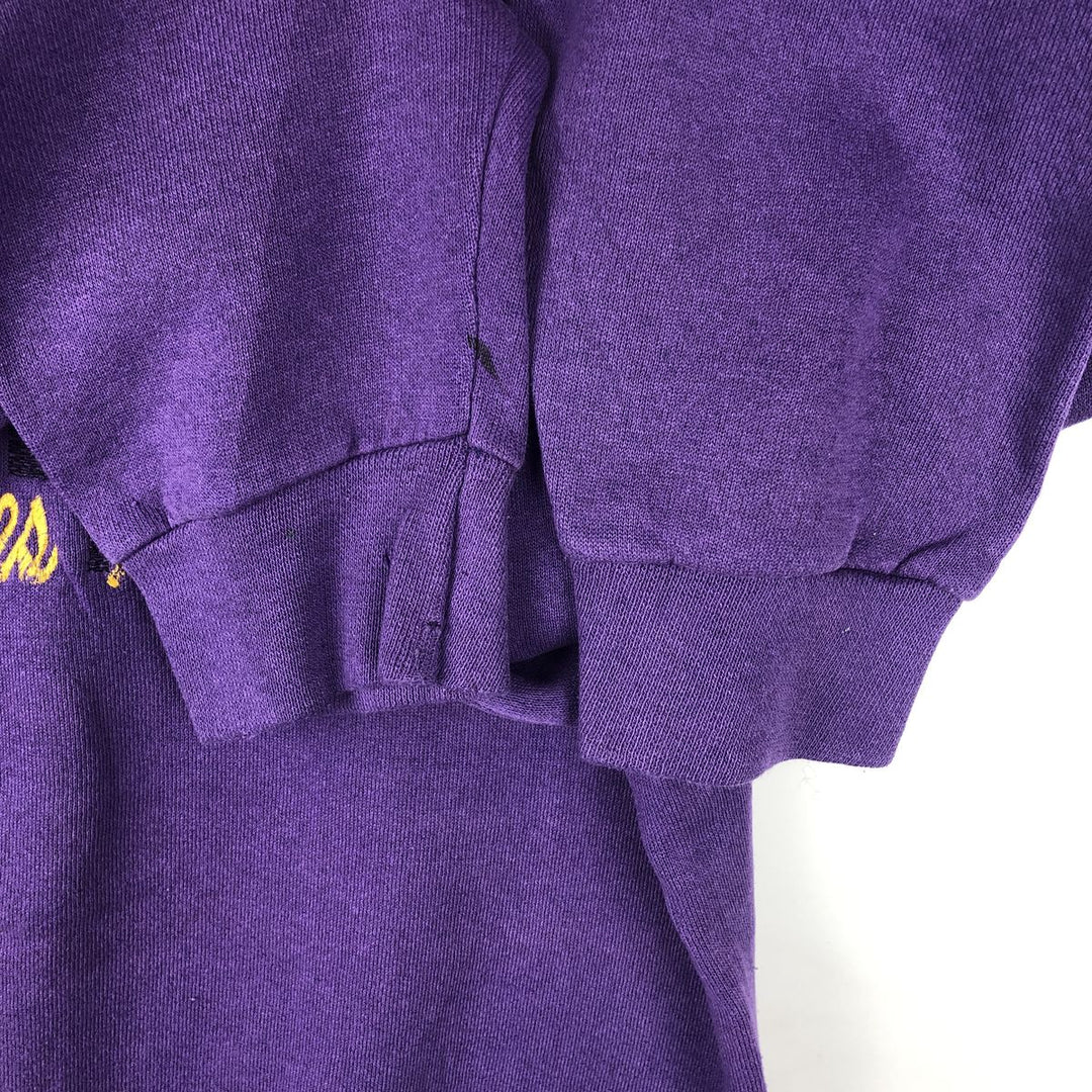 Vintage 90'S LOGO 7. INC. Los Angeles Lakers sweatshirt, Made in USA, Men's Size L cotton purple type Vintage Second Hand