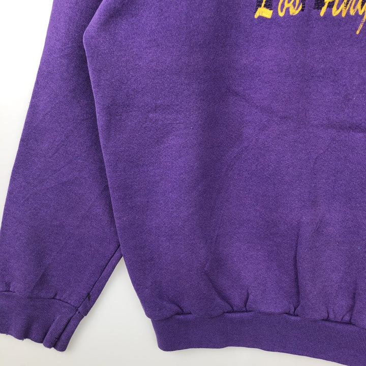 Vintage 90'S LOGO 7. INC. Los Angeles Lakers sweatshirt, Made in USA, Men's Size L cotton purple type Vintage Second Hand