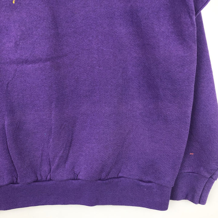 Vintage 90'S LOGO 7. INC. Los Angeles Lakers sweatshirt, Made in USA, Men's Size L cotton purple type Vintage Second Hand