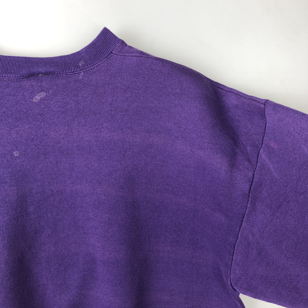Vintage 90'S LOGO 7. INC. Los Angeles Lakers sweatshirt, Made in USA, Men's Size L cotton purple type Vintage Second Hand