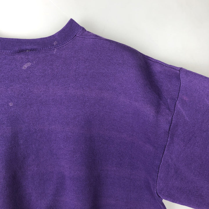 Vintage 90'S LOGO 7. INC. Los Angeles Lakers sweatshirt, Made in USA, Men's Size L cotton purple type Vintage Second Hand