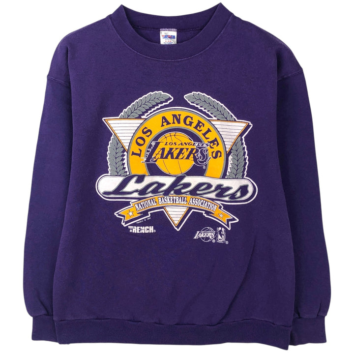 Vintage 90'S Los Angeles Lakers TRENCH sweatshirt, made in the USA, size M, men's polyester purple type Vintage Second Hand