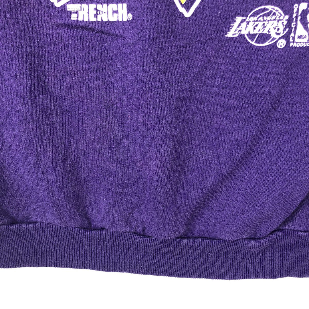 Vintage 90'S Los Angeles Lakers TRENCH sweatshirt, made in the USA, size M, men's polyester purple type Vintage Second Hand