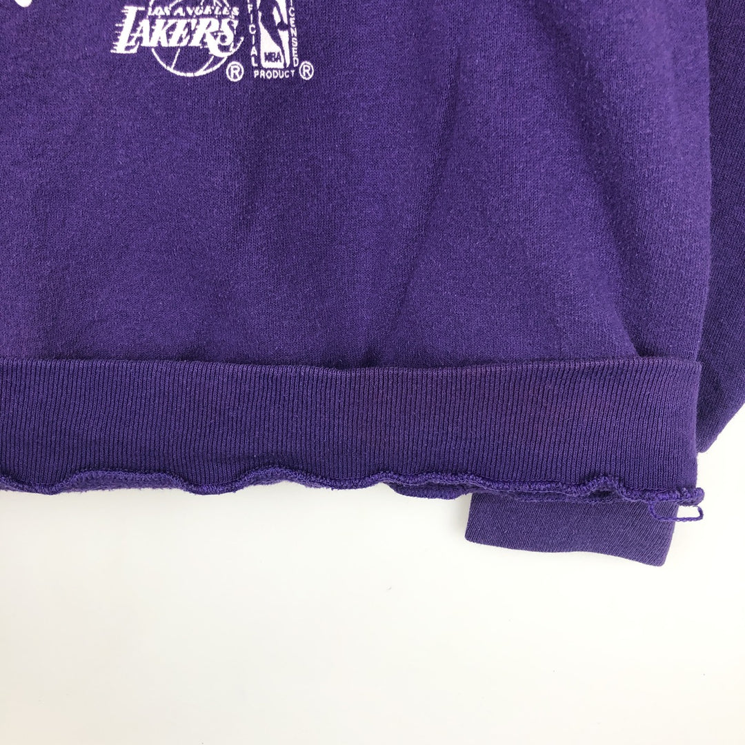 Vintage 90'S Los Angeles Lakers TRENCH sweatshirt, made in the USA, size M, men's polyester purple type Vintage Second Hand