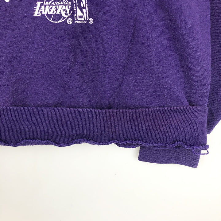 Vintage 90'S Los Angeles Lakers TRENCH sweatshirt, made in the USA, size M, men's polyester purple type Vintage Second Hand