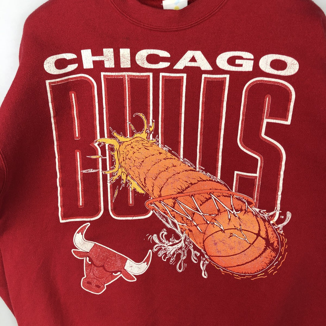 Jostens NBA Chicago Bulls Print Sweatshirt, Men's, Size XL, Vintage polyester red type Vintage Second Hand
