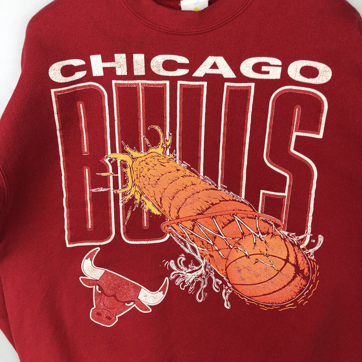 Jostens NBA Chicago Bulls Print Sweatshirt, Men's, Size XL, Vintage polyester red type Vintage Second Hand