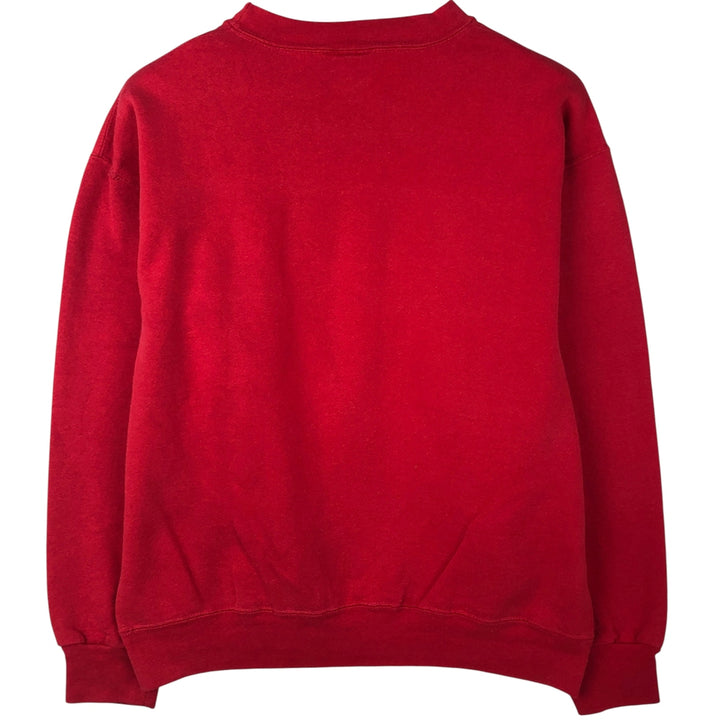 Vintage 1990'S NBA Chicago Bulls Nutmeg Print Sweatshirt, Made in USA, Men's Size Medium cotton red type Vintage Second Hand