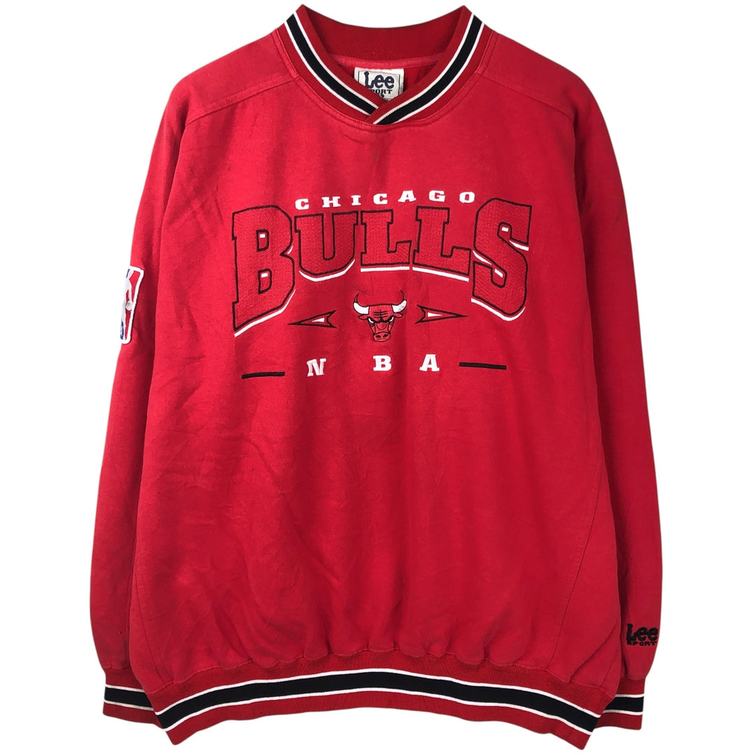 Vintage 90s-00'S Lee NBA Chicago Bulls sweatshirt, size XL, men's polyester red type Vintage Second Hand
