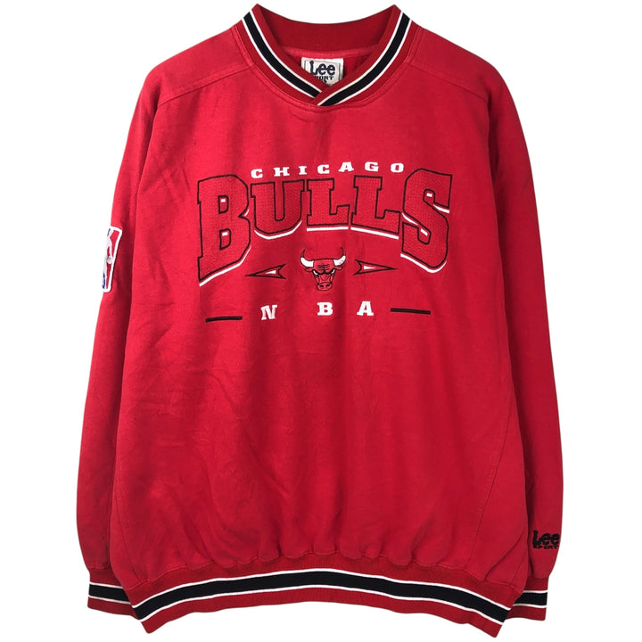 Vintage 90s-00'S Lee NBA Chicago Bulls sweatshirt, size XL, men's polyester red type Vintage Second Hand
