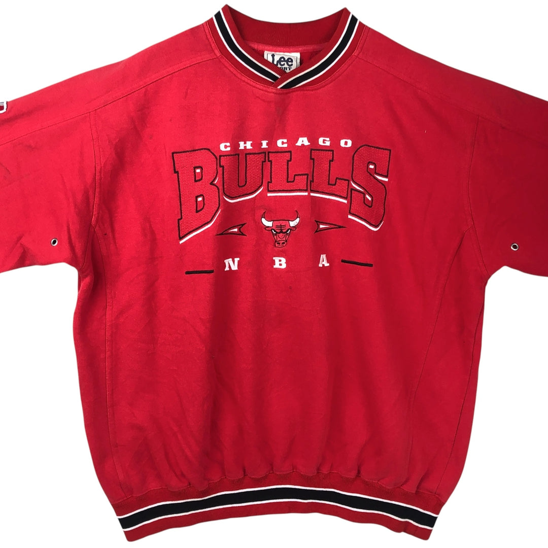 Vintage 90s-00'S Lee NBA Chicago Bulls sweatshirt, size XL, men's polyester red type Vintage Second Hand