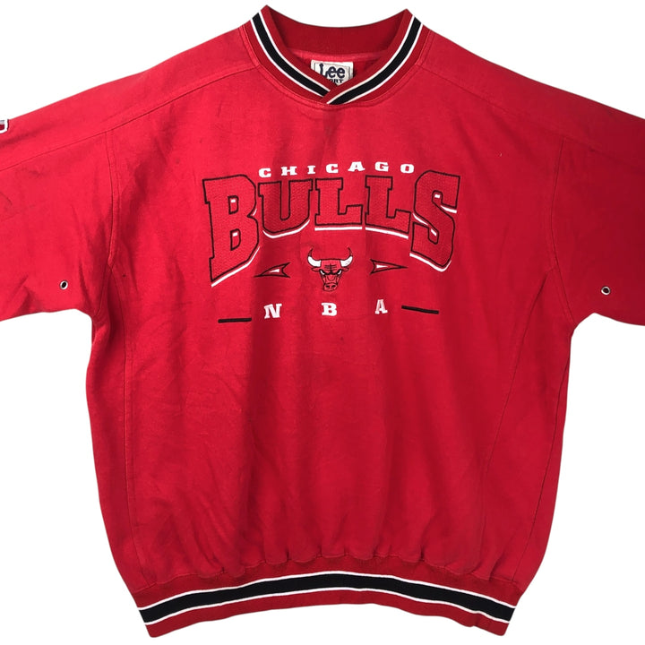 Vintage 90s-00'S Lee NBA Chicago Bulls sweatshirt, size XL, men's polyester red type Vintage Second Hand
